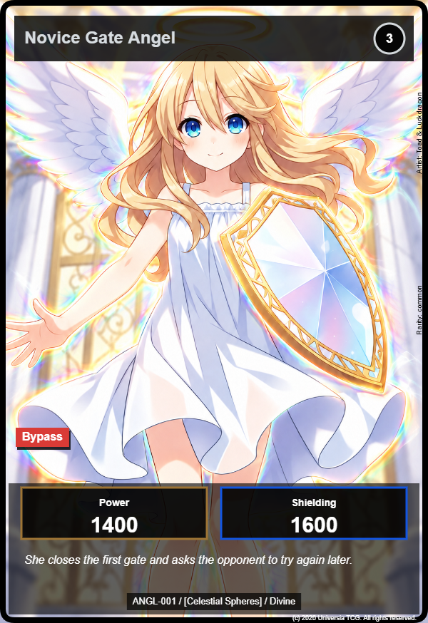 Novice Gate Angel card showing Guardian