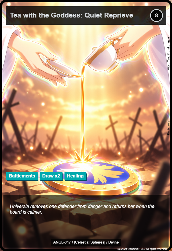 Tea with the Goddess: Quiet Reprieve card