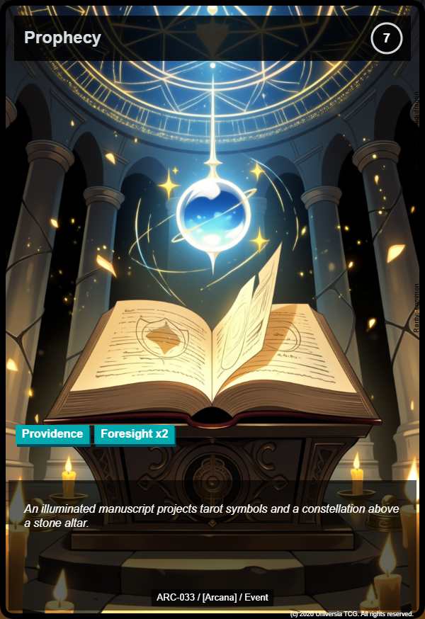 Prophecy card