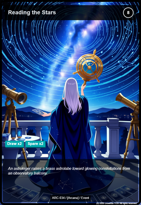 Reading the Stars card