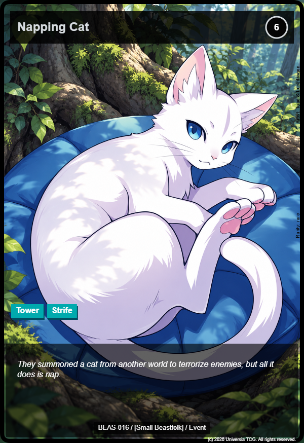 Napping Cat card
