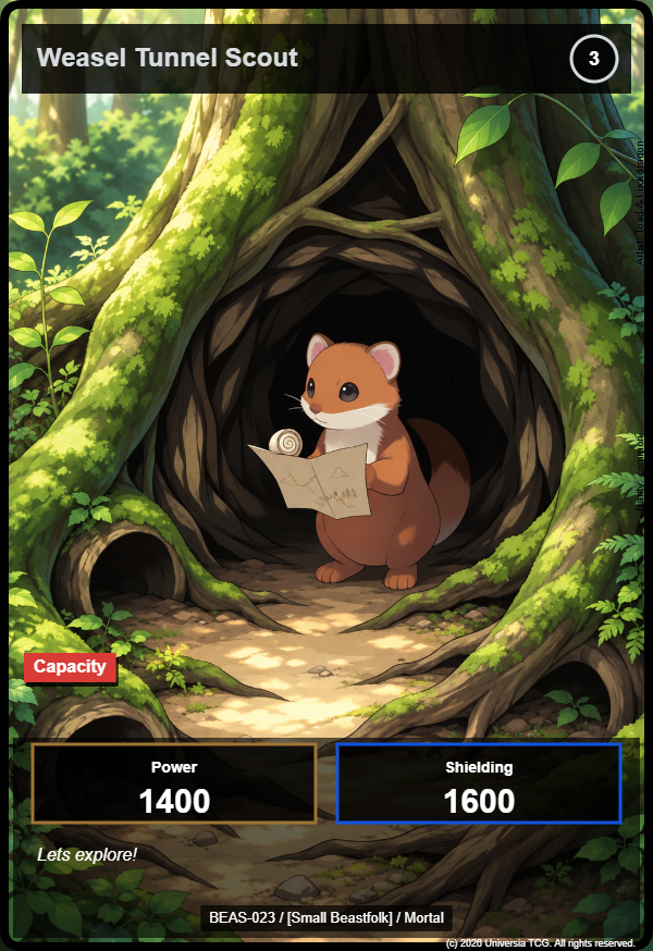 Weasel Tunnel Scout card