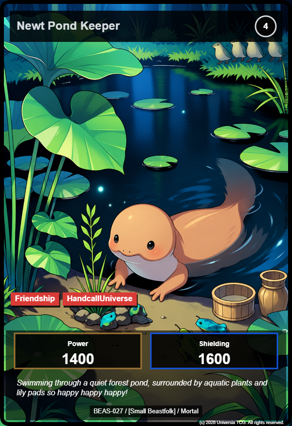 Newt Pond Keeper card