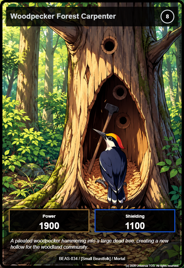 Woodpecker Forest Carpenter card