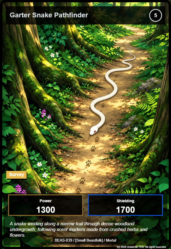 Garter Snake Pathfinder card