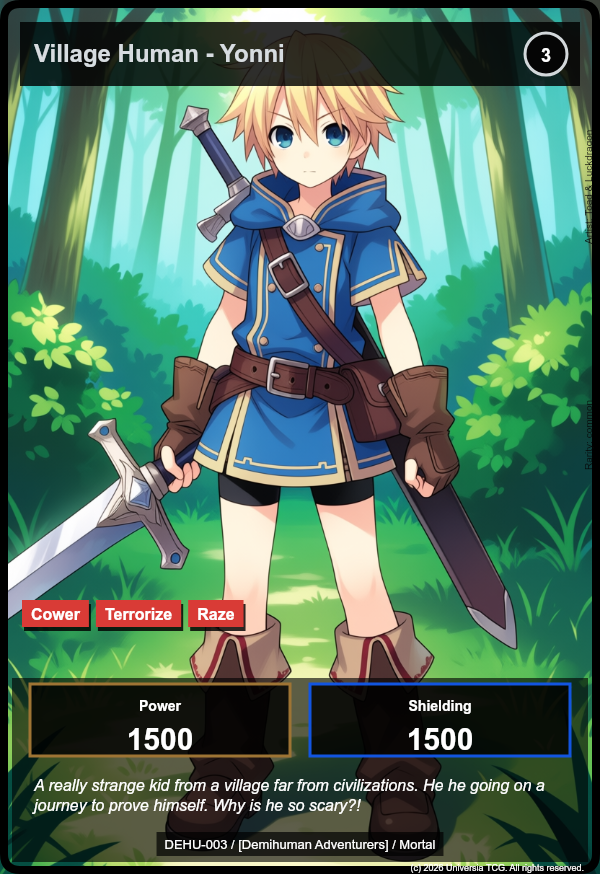 Village Human - Yonni card