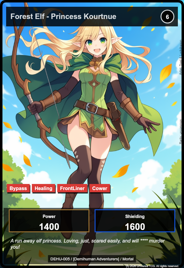 Forest Elf - Princess Kourtnue card