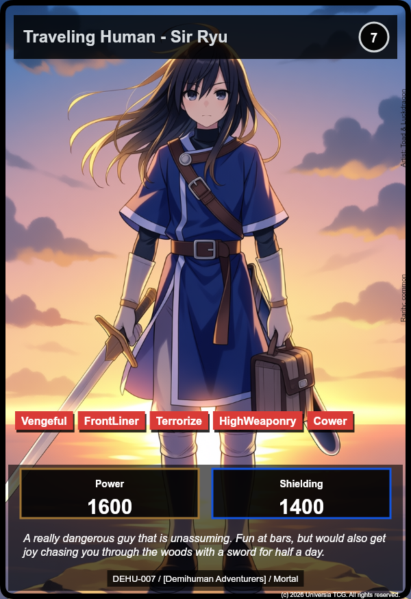 Traveling Human - Sir Ryu card