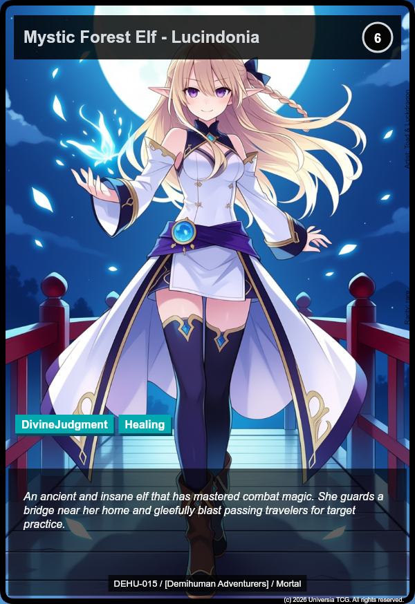 Mystic Forest Elf - Lucindonia card