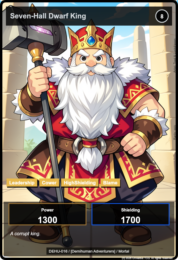 Seven-Hall Dwarf King card