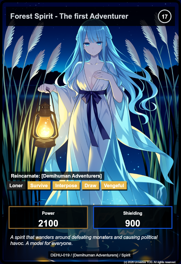 Forest Spirit - The first Adventurer card