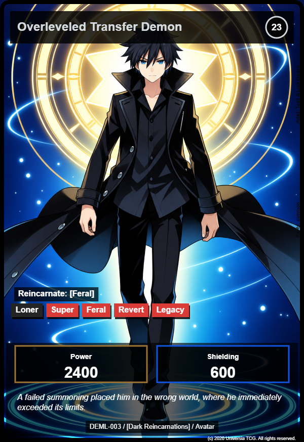 Overleveled Transfer Demon card