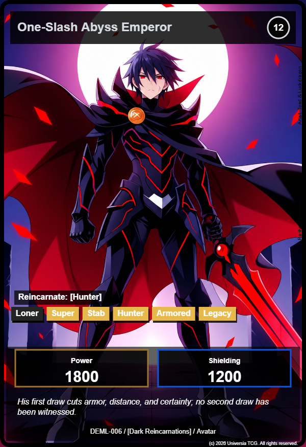 One-Slash Abyss Emperor card