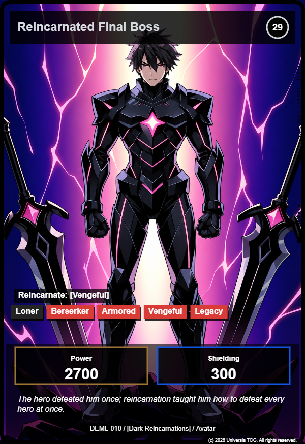 Reincarnated Final Boss card
