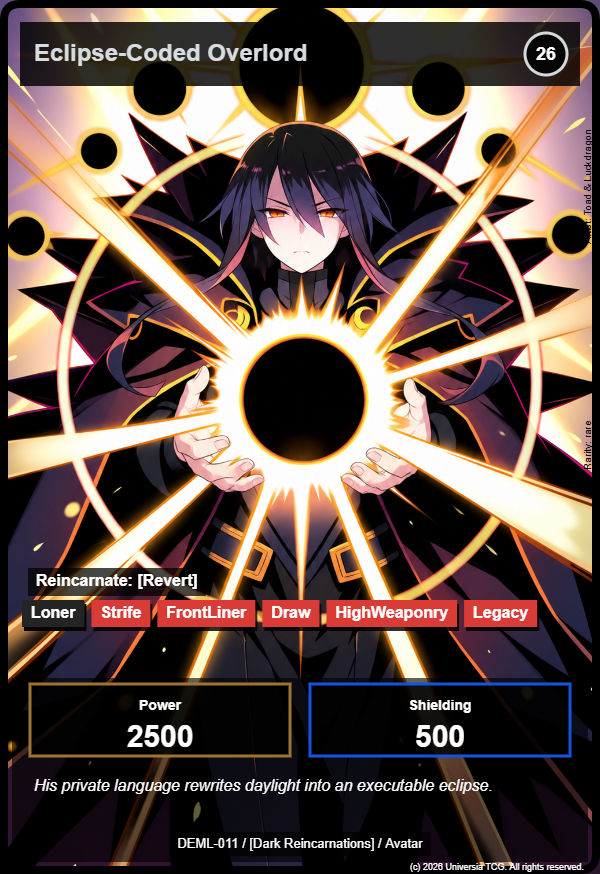 Eclipse-Coded Overlord card