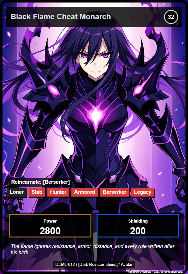 Black Flame Cheat Monarch card