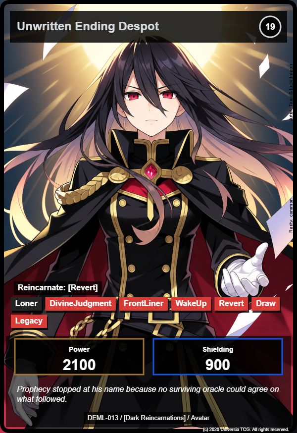Unwritten Ending Despot card