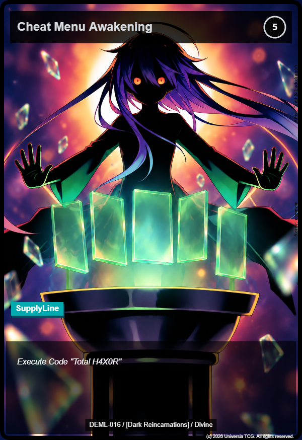 Cheat Menu Awakening card