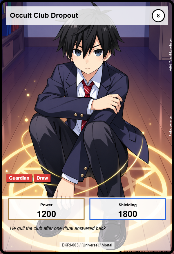 Occult Club Dropout card