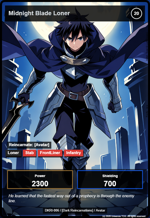 Midnight Blade Loner card