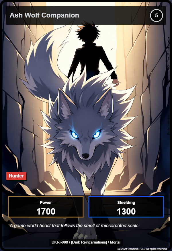 Ash Wolf Companion card