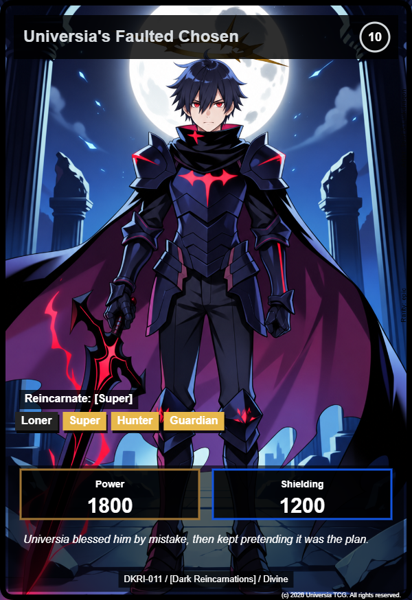Universia's Faulted Chosen card