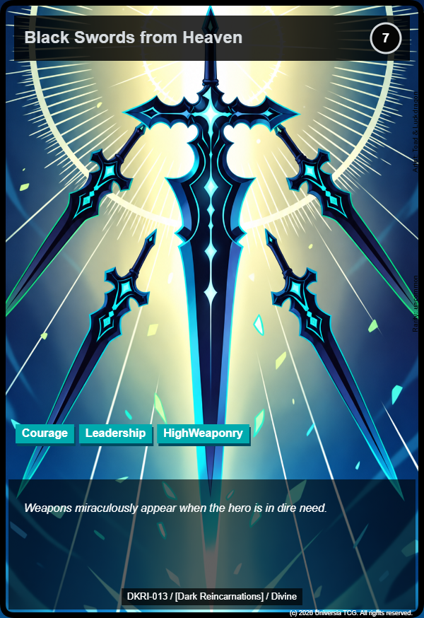 Black Swords from Heaven card