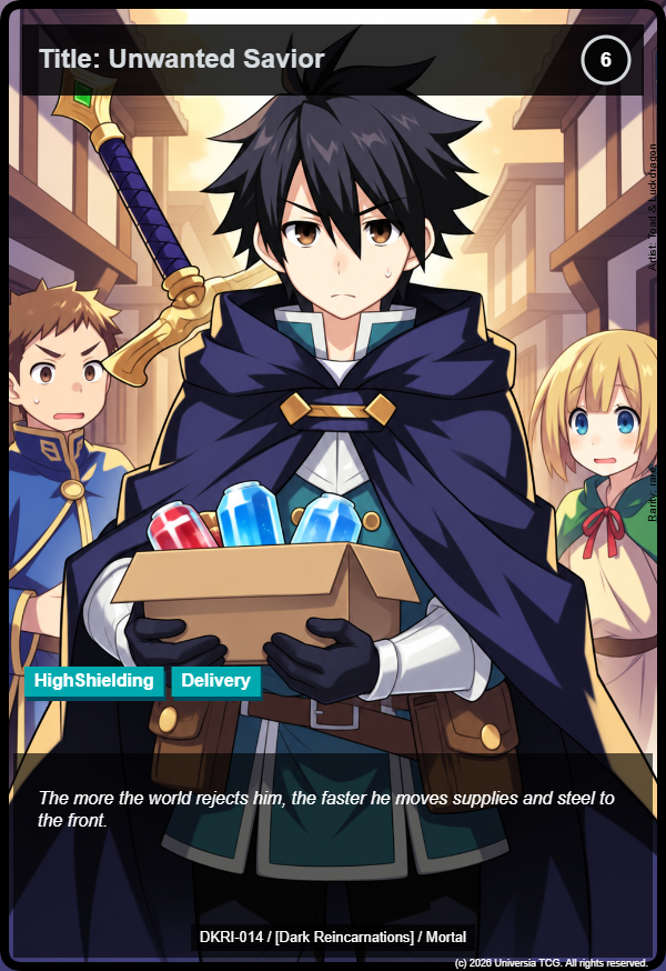 Title: Unwanted Savior card