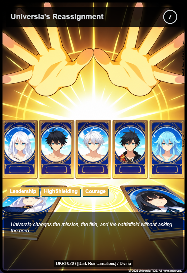 Universia's Reassignment card