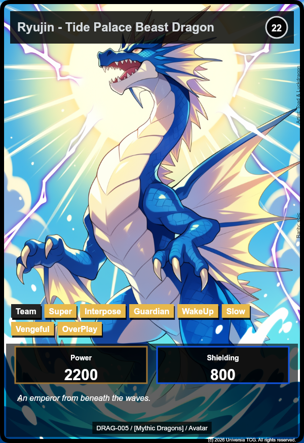 Ryujin - Tide Palace Beast Dragon card