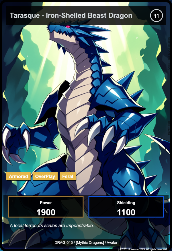 Tarasque - Iron-Shelled Beast Dragon card