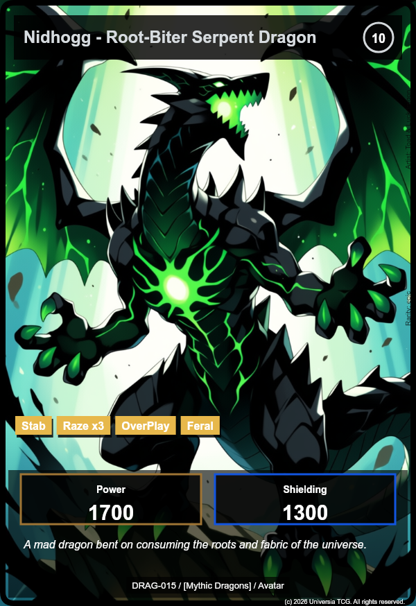 Nidhogg - Root-Biter Serpent Dragon card