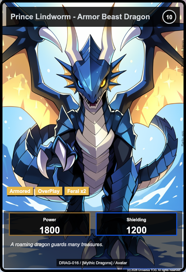 Prince Lindworm - Armor Beast Dragon card