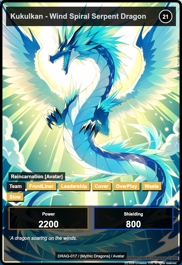 Kukulkan - Wind Spiral Serpent Dragon card