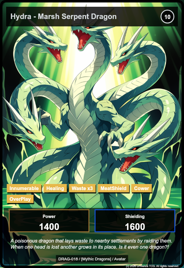 Mythic Dragons example card
