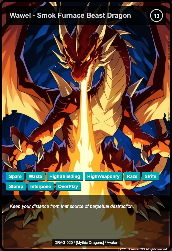 Wawel - Smok Furnace Beast Dragon card