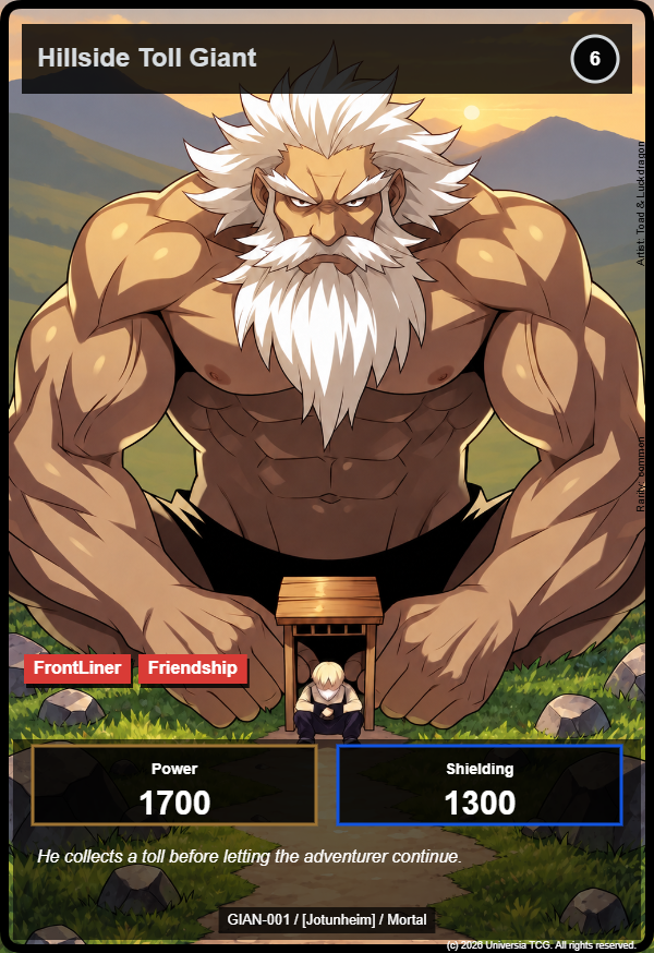 Hillside Toll Giant card
