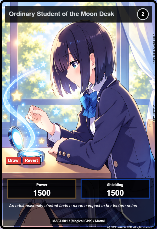Ordinary Student of the Moon Desk card