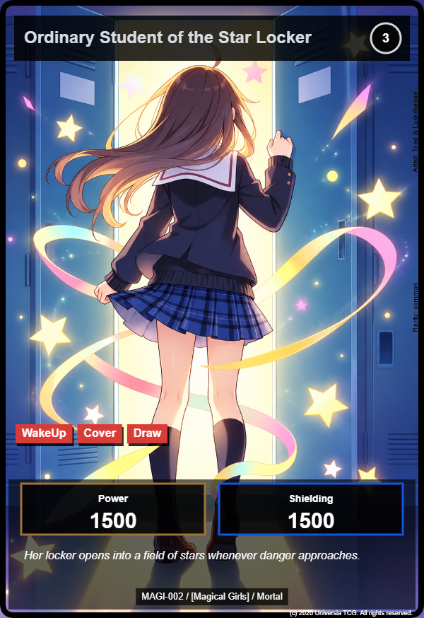 Ordinary Student of the Star Locker card