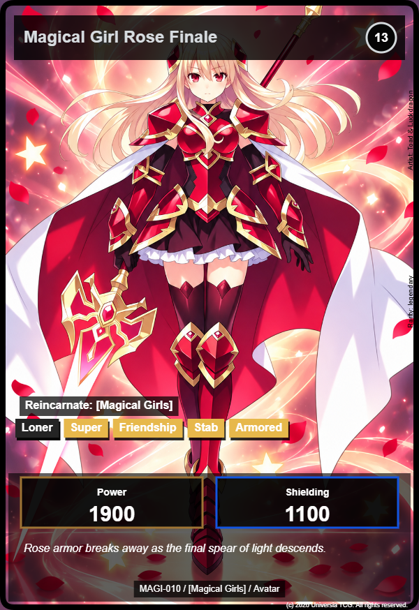 Magical Girl Rose Finale card