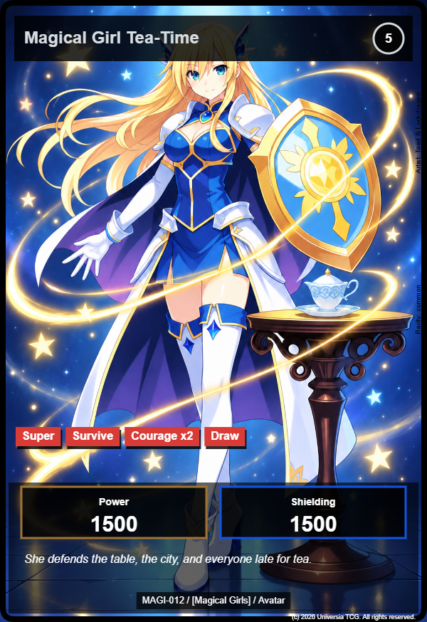 Magical Girl Tea-Time card