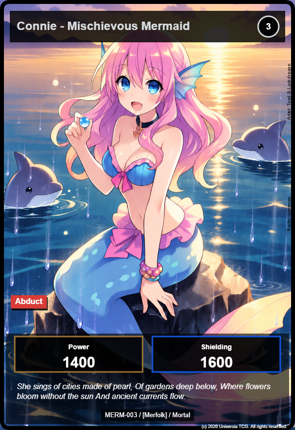 Connie - Mischievous Mermaid card