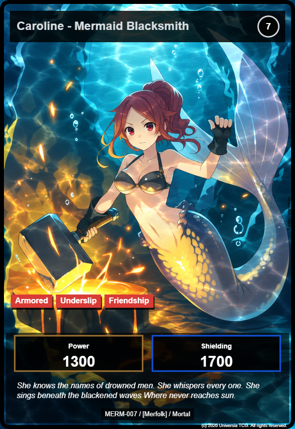 Caroline - Mermaid Blacksmith card