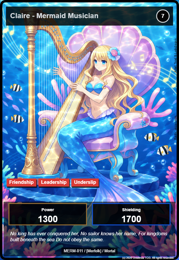 Claire - Mermaid Musician card