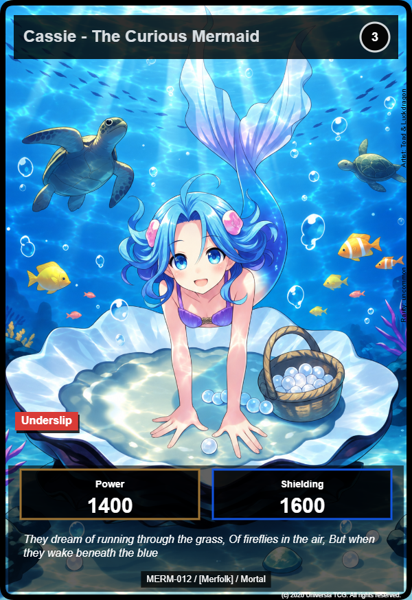 Cassie - The Curious Mermaid card
