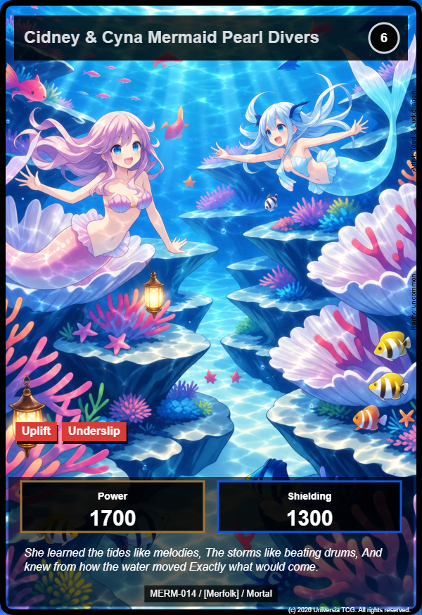 Cidney & Cyna Mermaid Pearl Divers card