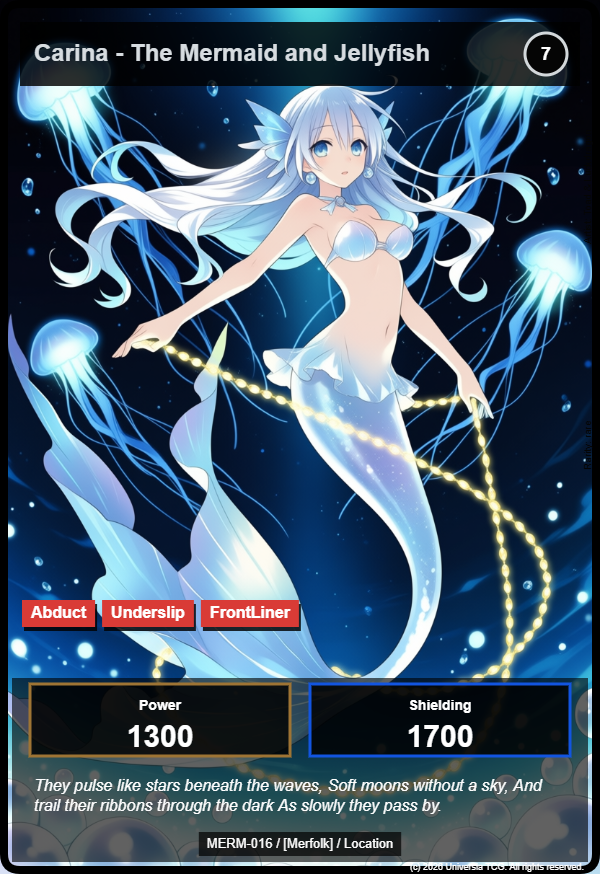 Carina - The Mermaid and Jellyfish card