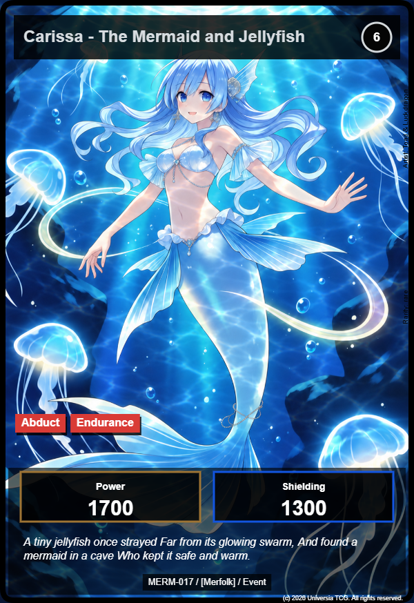 Carissa - The Mermaid and Jellyfish card