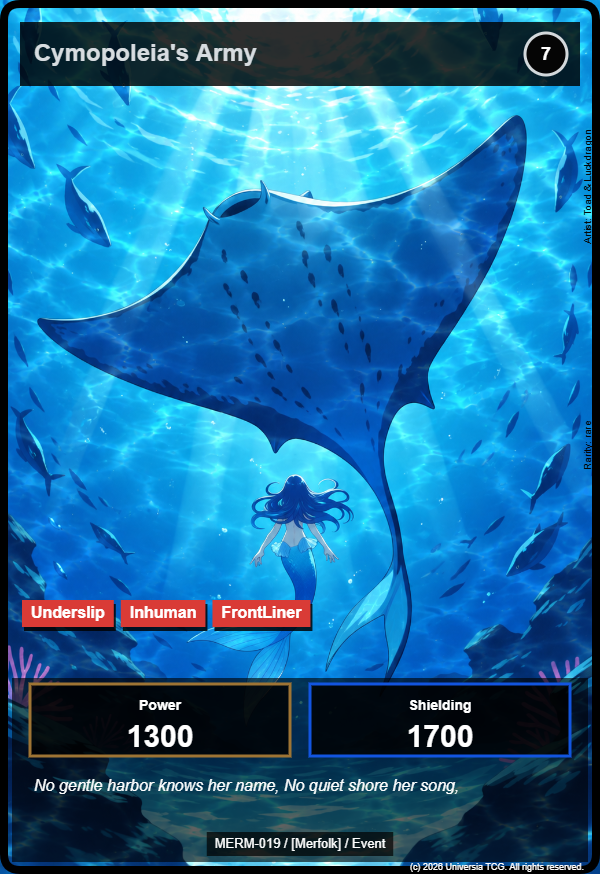 Cymopoleia's Army card