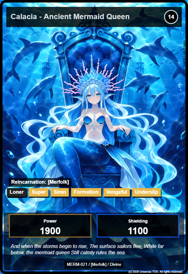 Calacia - Ancient Mermaid Queen card